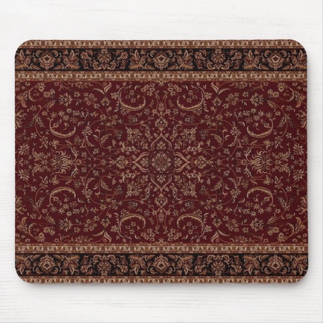 Mousepad desenho de impressão de padrão de tapete persa ver (Frente)