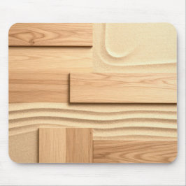 Mousepad Desenho de madeira geométrica na areia
