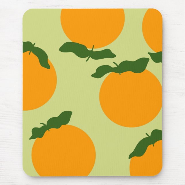 Mousepad desenho de padrão laranja (Frente)