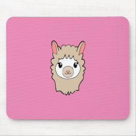 Mousepad Desenho de Rosto Llama Bonito