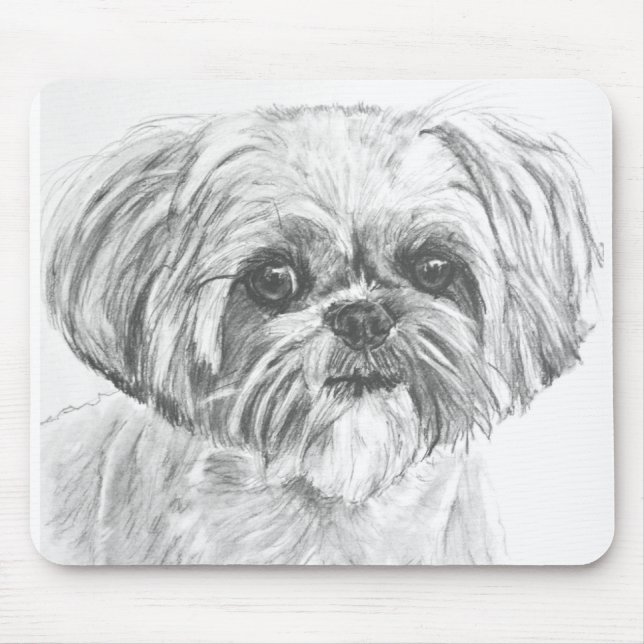 Mousepad Desenho de Shih Tzu (Frente)