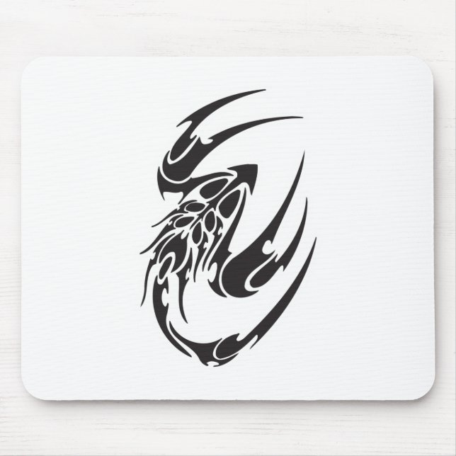 Mousepad Desenho de Tatuagem de Escorpião Tribal (Frente)
