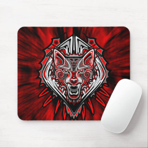 Mousepad Desenho de Totem Tribal Haida de Lobo