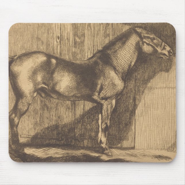 Mousepad Desenho de um Pony (por Paul-Albert Besnard) (Frente)