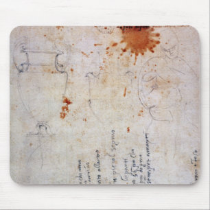 Mousepad Desenho de uma urna e de uma figura com notas
