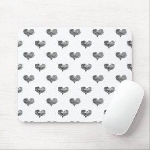 Mousepad Desenho do Dia de os namorados Black Heart