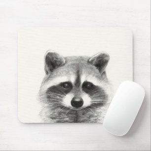 Mousepad Desenho do Lápis de Raccoon