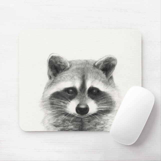 Mousepad Desenho do Lápis Raccoon (Com mouse)