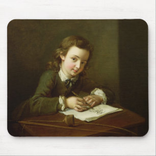 Mousepad Desenho do menino em uma mesa