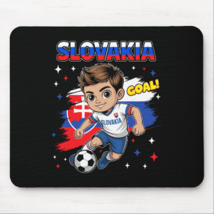 Mousepad Desenho do Objetivo de Criança da Eslováquia Bande