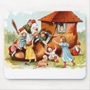 Mousepad Desenho do vintage: A mulher que vive em uns