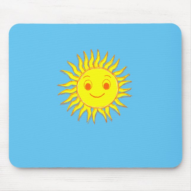 Mousepad Desenho Feliz Da Face Do Sol (Frente)