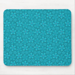 Mousepad Desenho floral azul-esverdeado