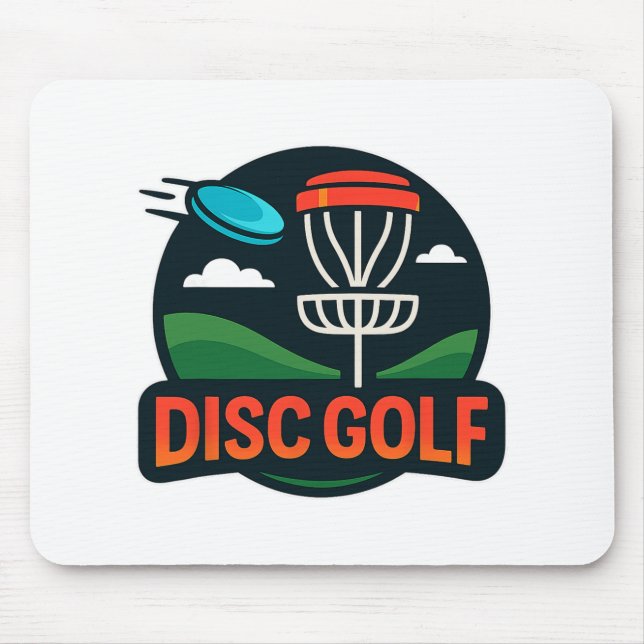 Mousepad Desenho Gráfico de Disco Voador Retro Disc Golf Sk (Frente)