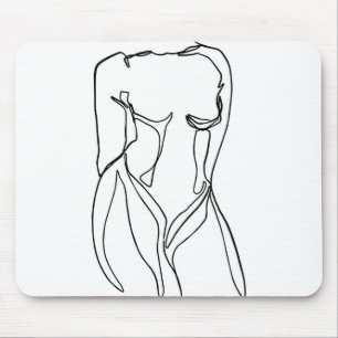 Mousepad desenho mínimo do corpo da mulher