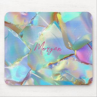 Mousepad Desenho Opal, Nome ou Iniciais em Letra Cursiva