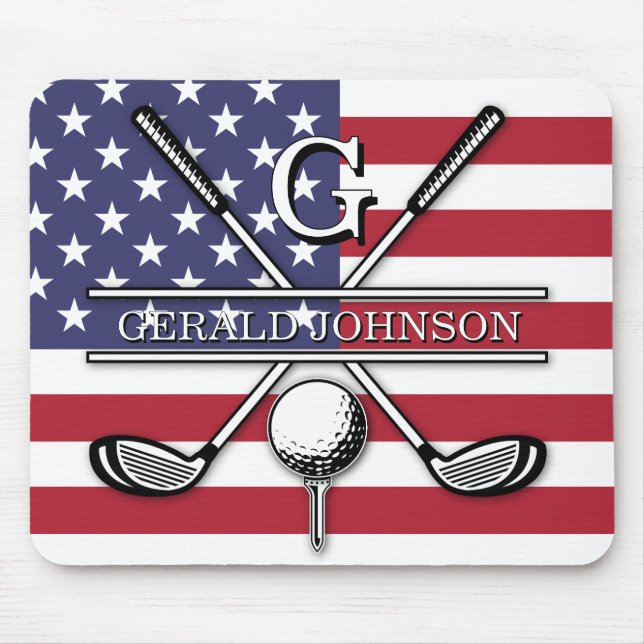 Mousepad Desenho Patriótico da Bandeira Americana (Frente)