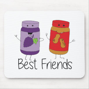 Mousepad Desenho PB e J Melhores Amigos Pb e J BFF
