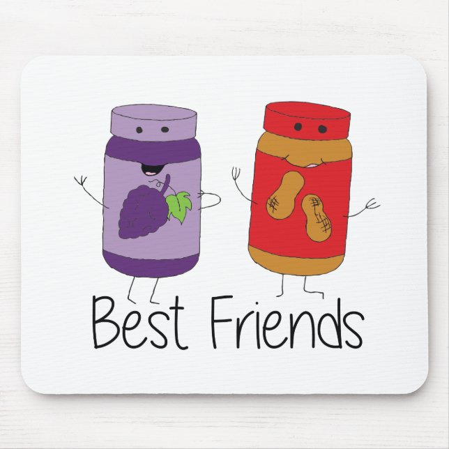 Mousepad Desenho PB e J Melhores Amigos Pb e J BFF (Frente)