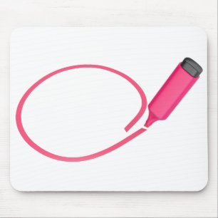 Mousepad Desenho um círculo com um realce rosa