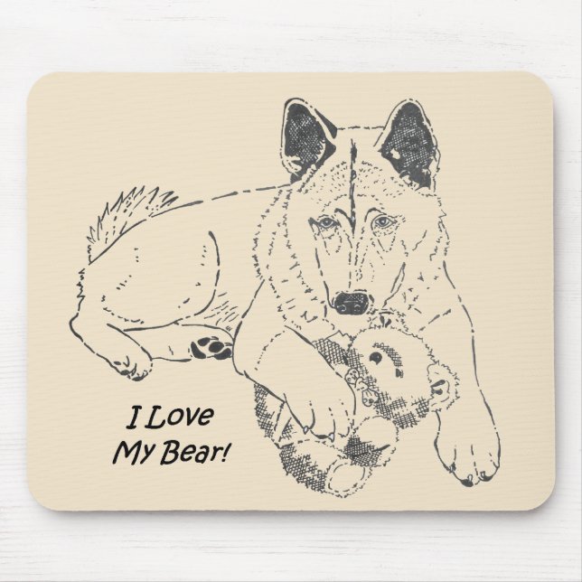 Mousepad desenho único de cachorro fofo (Frente)