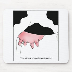 Mousepad Desenhos animados da teta de GMO da vaca da