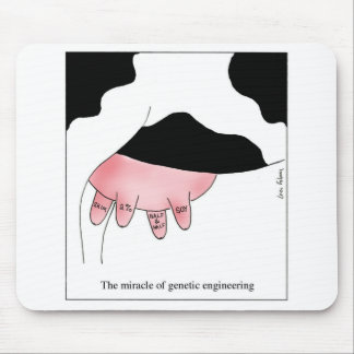 Mousepad Desenhos animados da teta de GMO da vaca da