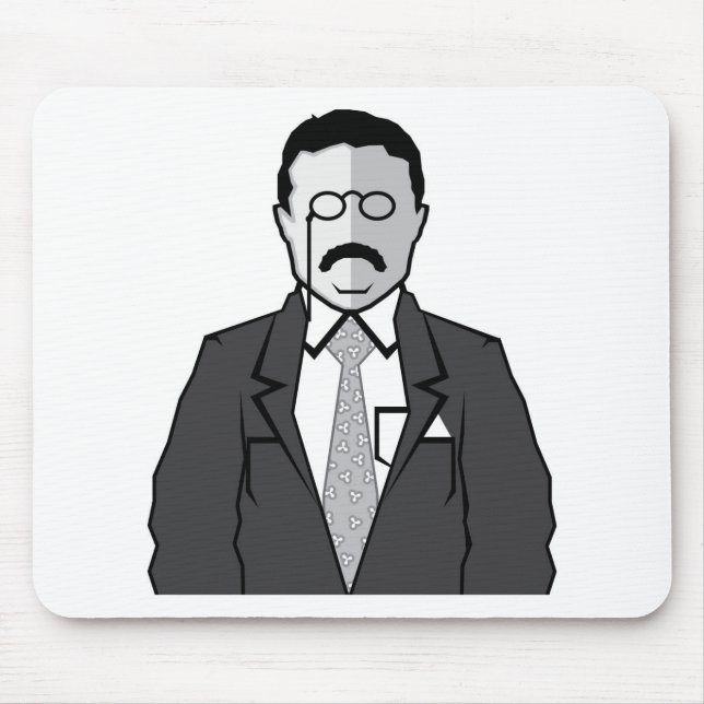 Mousepad Desenhos animados de Theodore Roosevelt (Frente)
