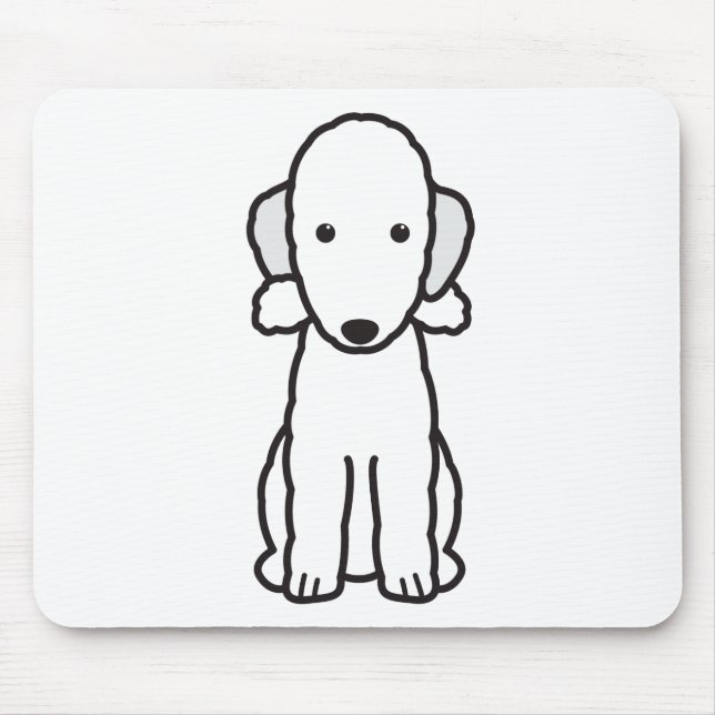Mousepad Desenhos animados do cão de Bedlington Terrier (Frente)