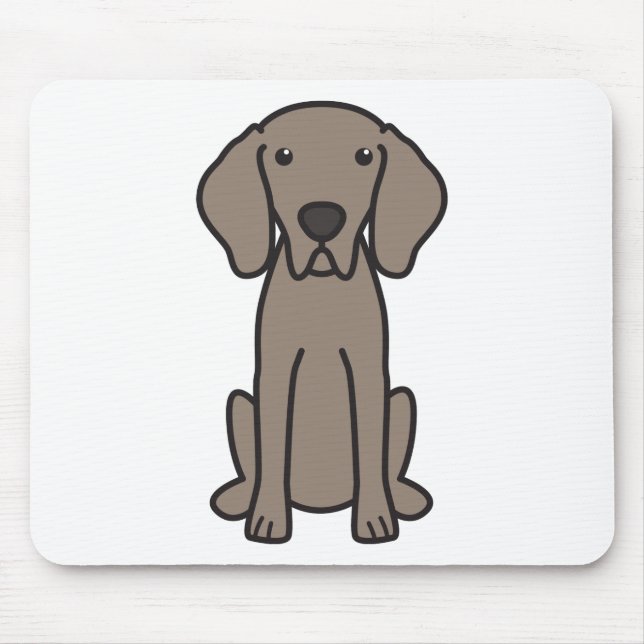 Mousepad Desenhos animados do cão de Weimaraner (Frente)