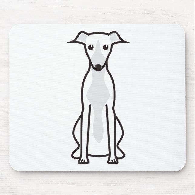 Mousepad Desenhos animados do cão de Whippet (Frente)