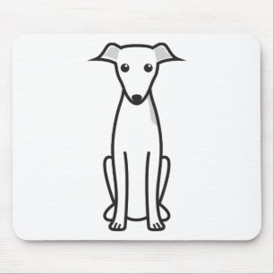 Mousepad Desenhos animados do cão do galgo italiano
