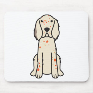 Mousepad Desenhos animados do cão do setter inglês