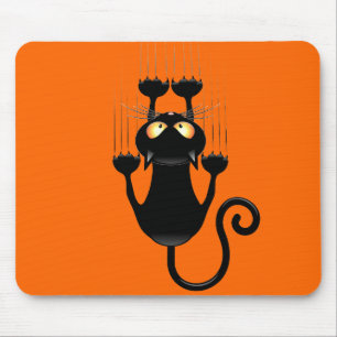 Mousepad Desenhos animados engraçados do gato preto que