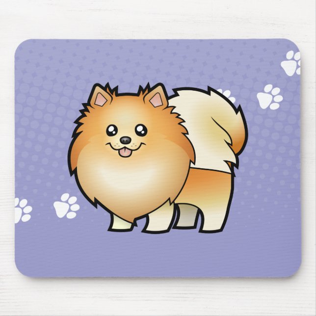 Mousepad Desenhos animados Pomeranian (Frente)