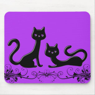 Mousepad Desenhos animados pretos VI dos gatinhos
