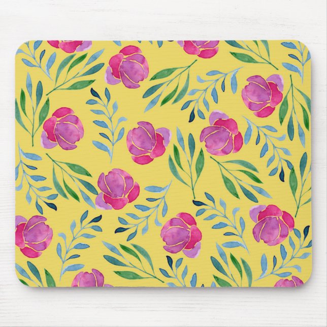Mousepad Desenhos de Flor fáceis (Frente)