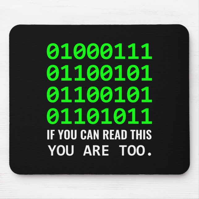 Mousepad Desenvolvedor de Software Código Binário Computado (Frente)