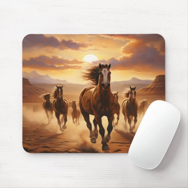 Mousepad Deserto de Cavalos Selvagens (Com mouse)
