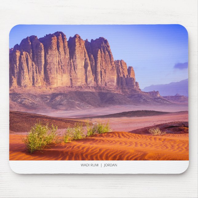 Mousepad Deserto de Wadi Rum na Jordânia, Feriado (Frente)