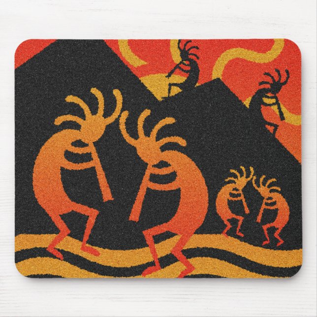 Mousepad Deserto do Design sudoeste Sunset Kokopelli (Frente)