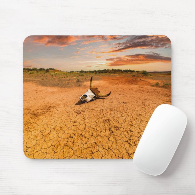 Mousepad Desertos | Deserto com Crânio de Vaca (Com mouse)