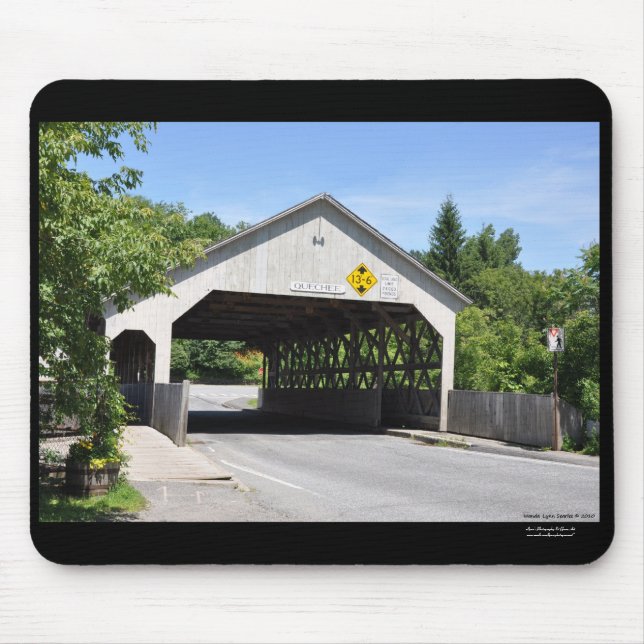 Mousepad Desfiladeiro de Quechee da ponte coberta, Vermont (Frente)