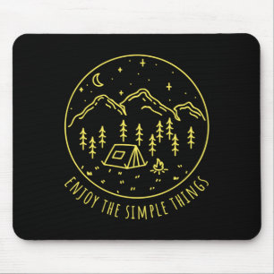 Mousepad Desfrute das coisas simples fogueira natureza mini