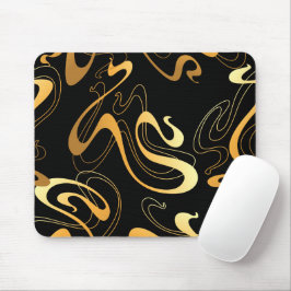 Mousepad Design abstrato amarelo e preto clássico