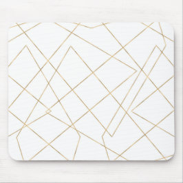 Mousepad Design abstrato de traços geométricos Dourados mod
