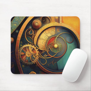 Mousepad Design Abstrato Relógio a Vapor