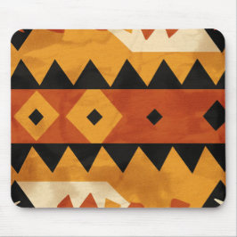 Mousepad Design africano em castanho e preto