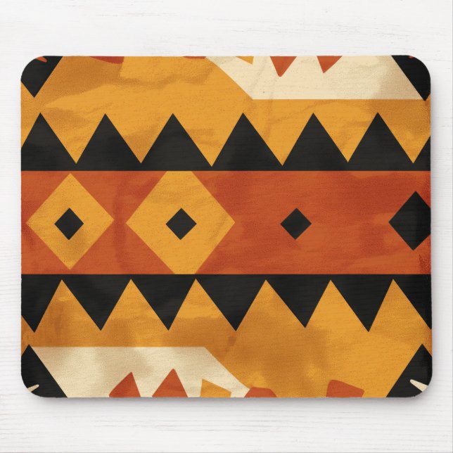 Mousepad Design africano em castanho e preto (Frente)