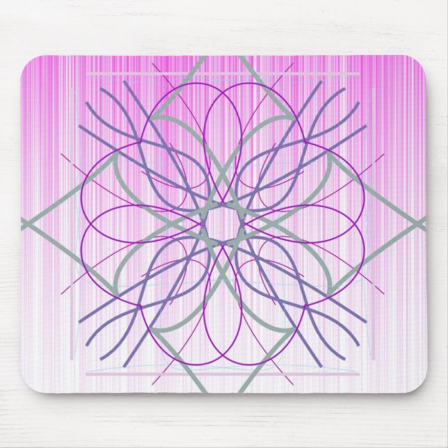 Mousepad Design aleatório rosa e roxo (Frente)